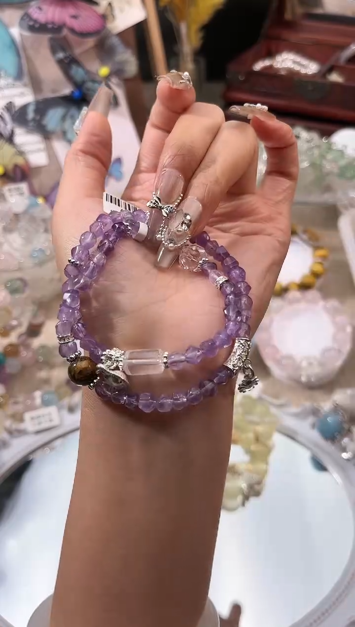 【闪购商品】水晶手链未镶嵌多样性发货颜色微差发其一