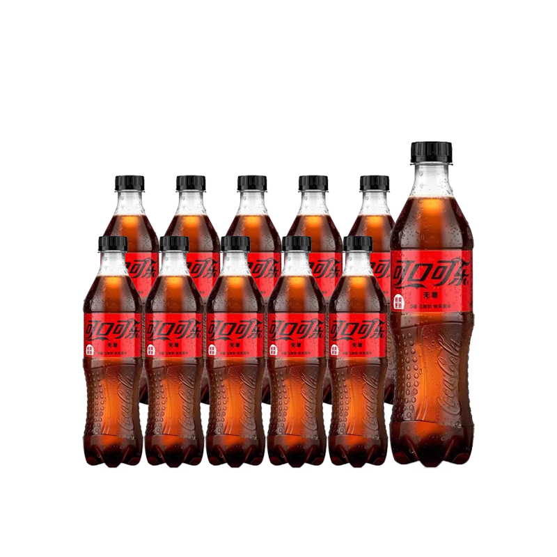 0糖可口可乐碳酸饮料汽水无糖500ml*10瓶 组合装新老包装随机发