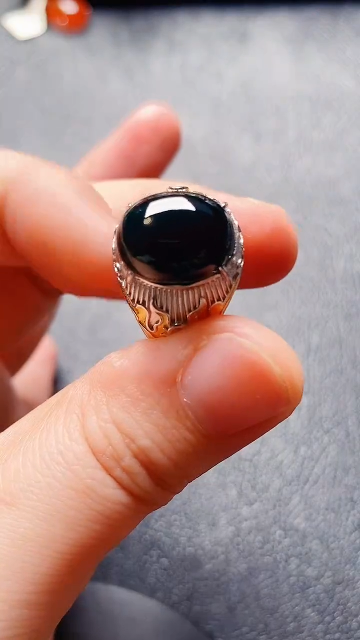 银S925镶嵌戒指翡翠111