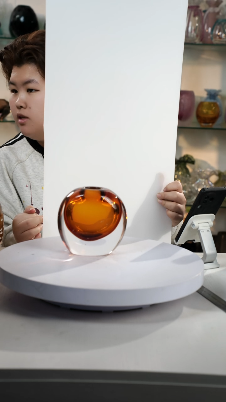 【闪购商品】琉璃【弘扬】高14轻奢琉璃花器微瑕福利