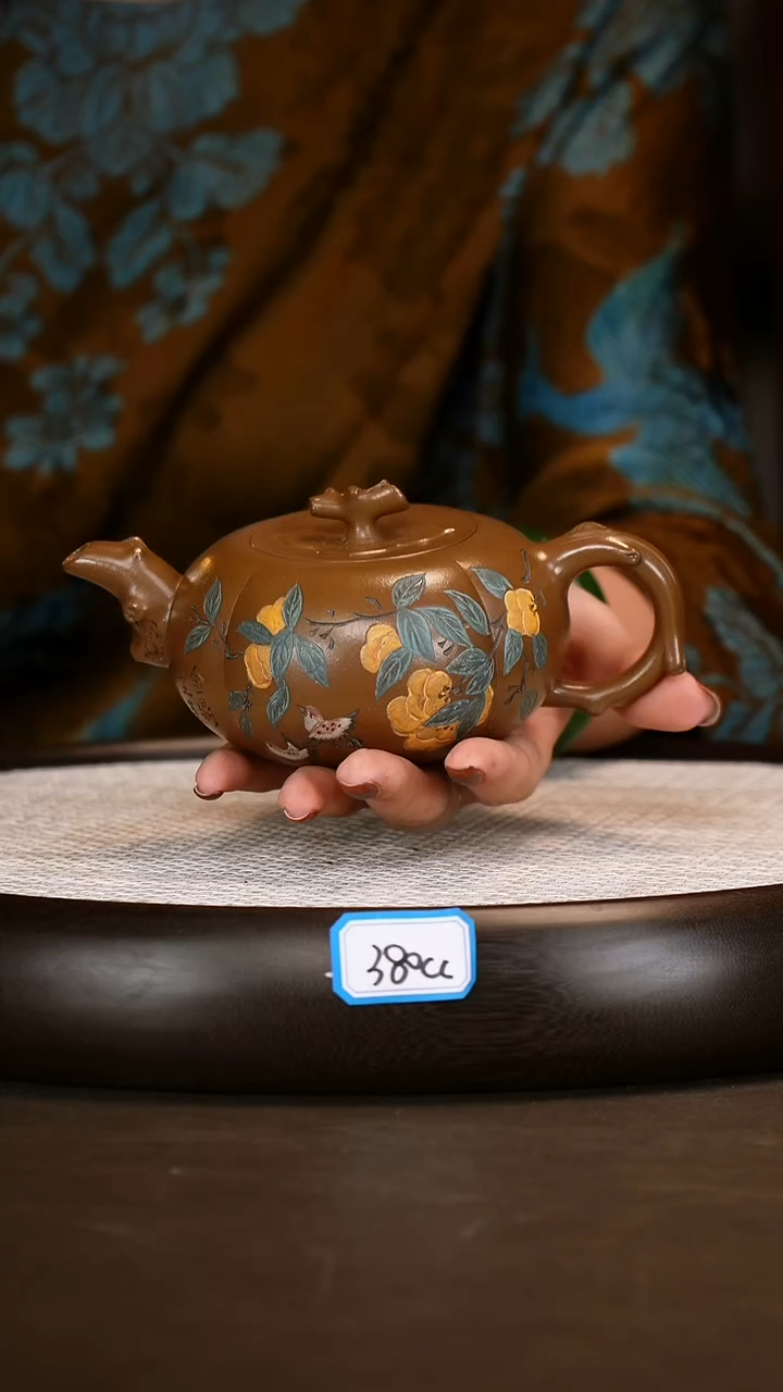 茶壶紫砂【顾海荣】明清老段泥 柿柿如意 380cc