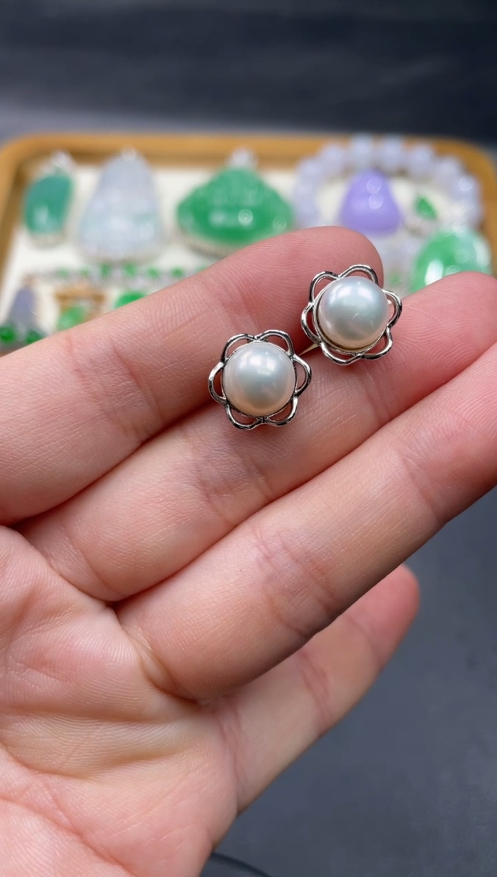 【闪购商品】淡水珍珠耳饰银S925镶嵌7.........