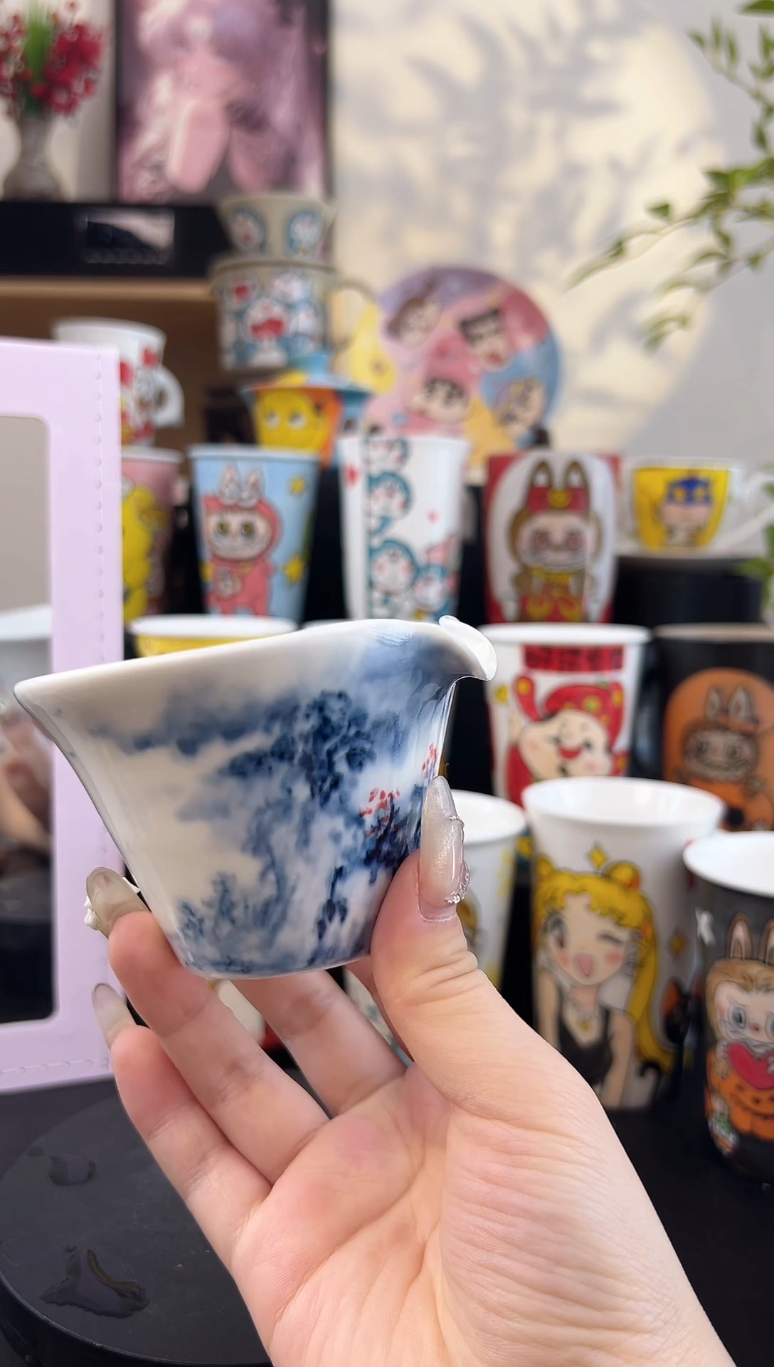 【闪购商品】摆件手工手绘陶瓷小杯杯