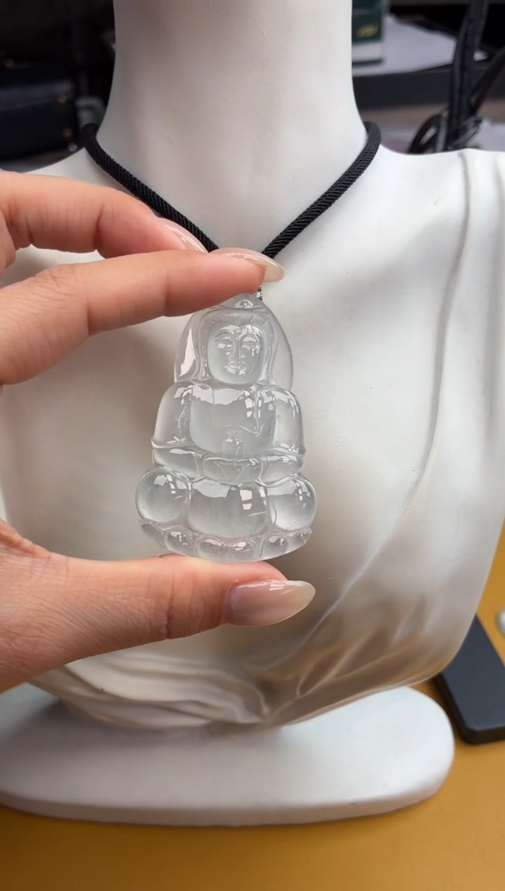 吊坠(不含链)未镶嵌翡翠59 观音 58 38.2 5.8