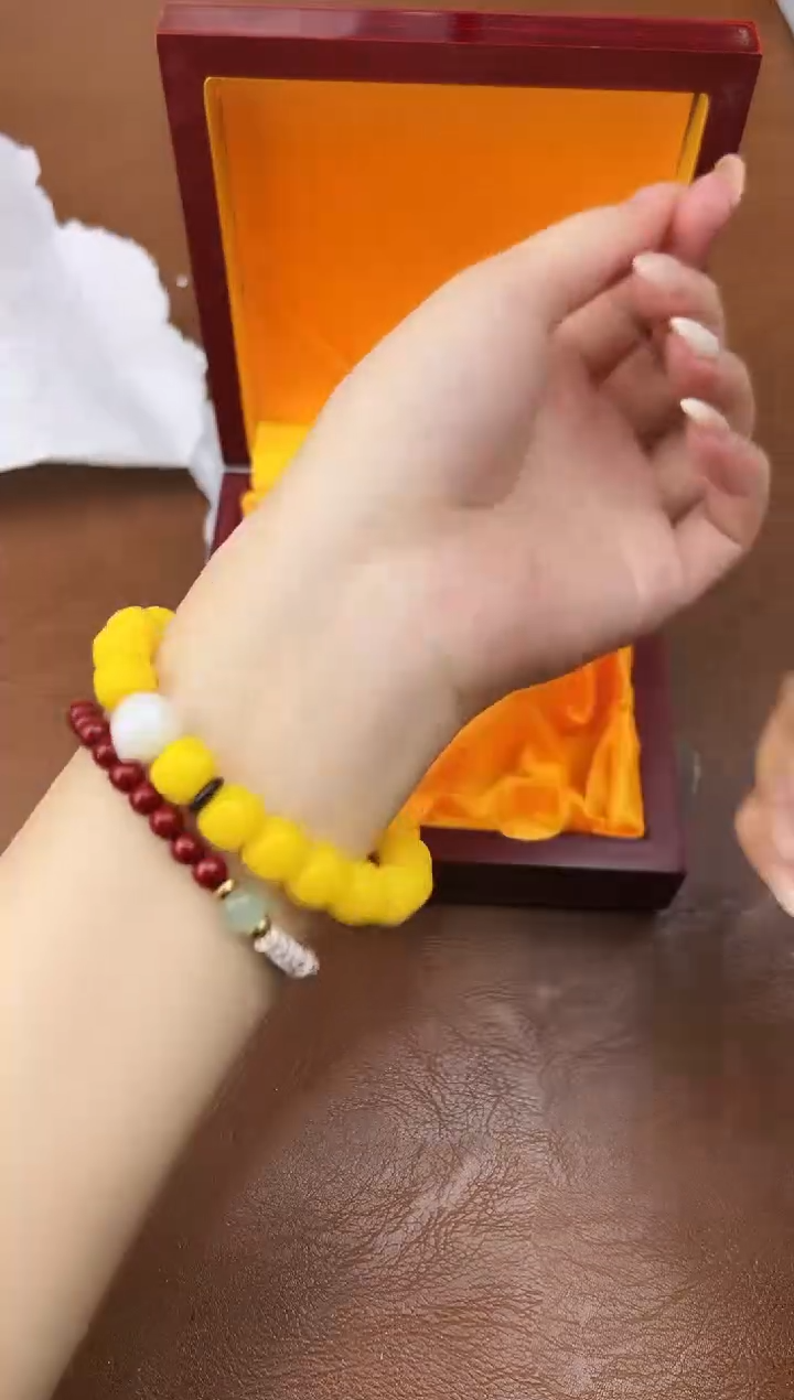 万家文玩阁黄玉菩提链接@@L052