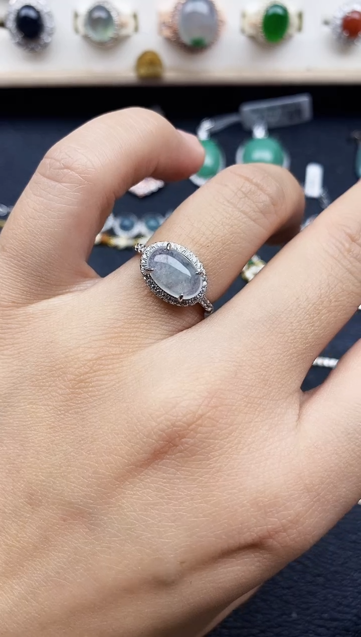 【闪购商品】翡翠戒指银S925镶嵌11111
