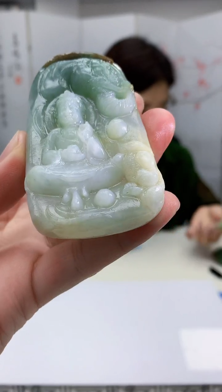 【闪购商品】定制翡翠未镶嵌4829bb-毛货挂件14