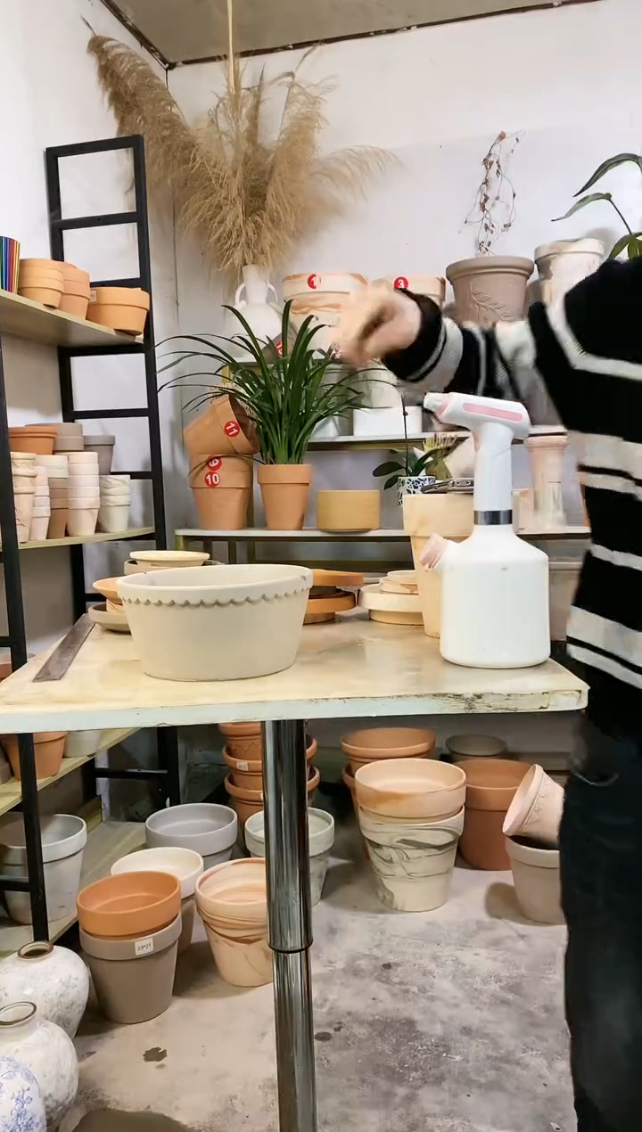 【闪购商品】红陶22*10灰陶矮盆 1盆无托