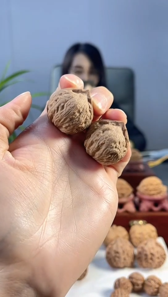 把件文玩核桃37号寿桃手捻