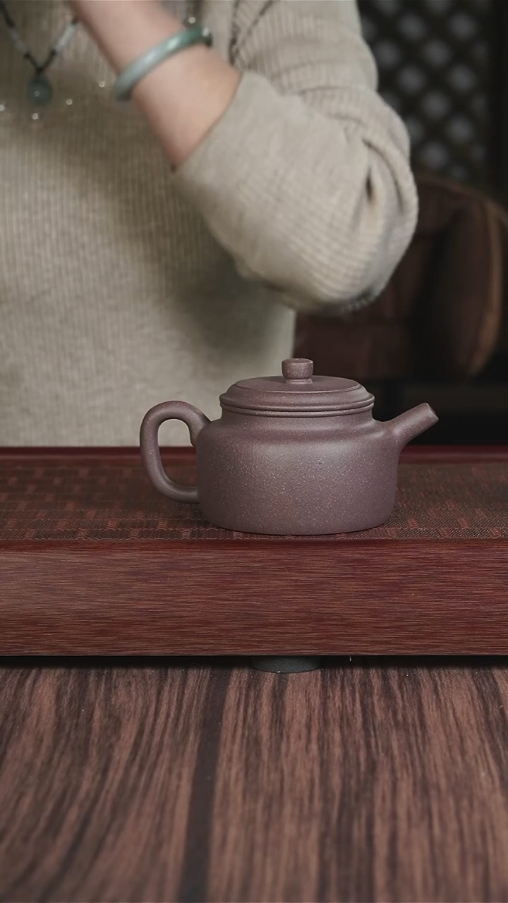 【闪购商品】紫砂茶壶lw  粗砂天青  德钟