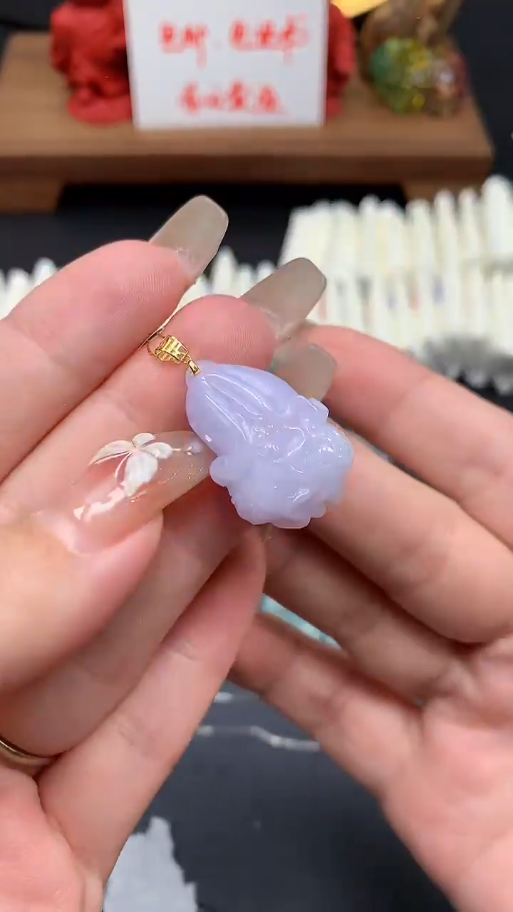 【闪购商品】翡翠吊坠(不含链)18K金镶嵌MS150252