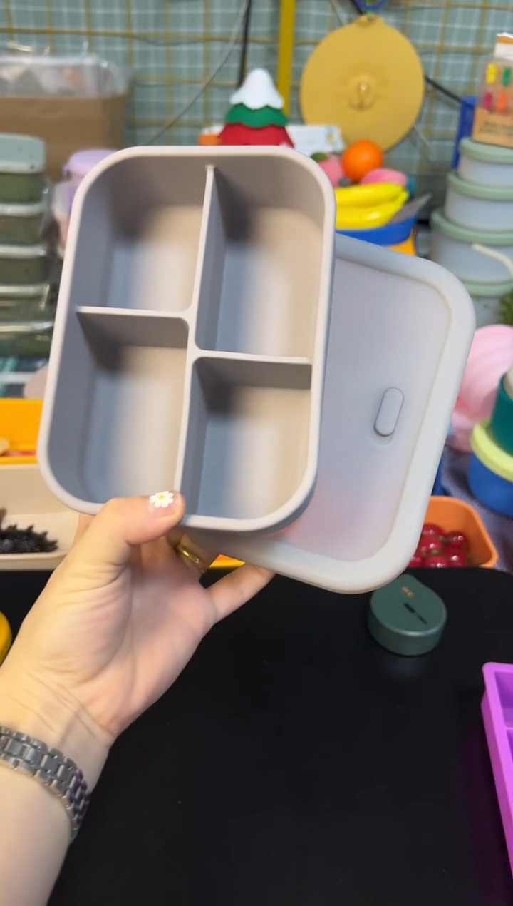 700ml 4格 灰色半透