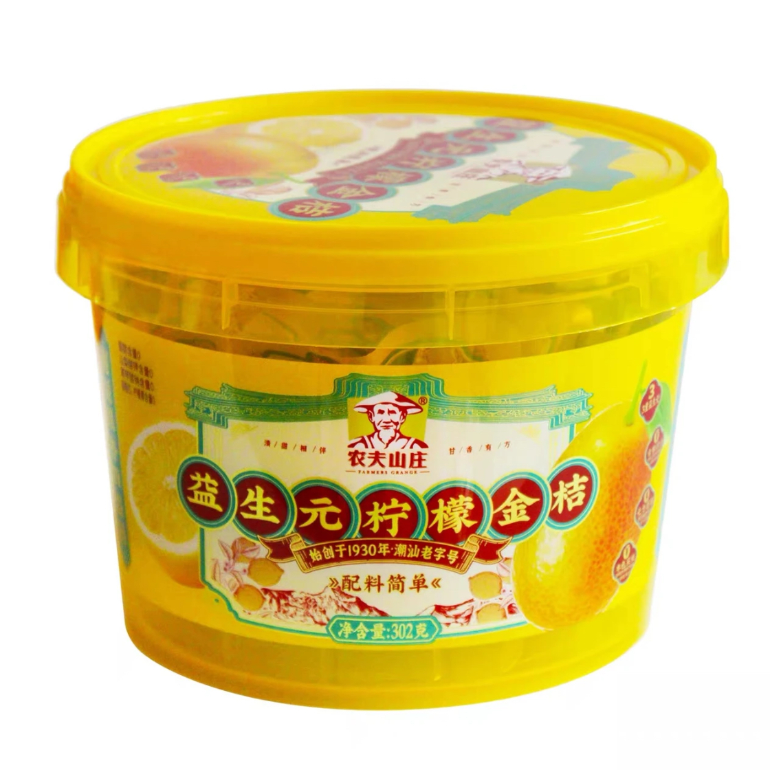 农夫山庄甘草枇杷金桔302g(桶装)