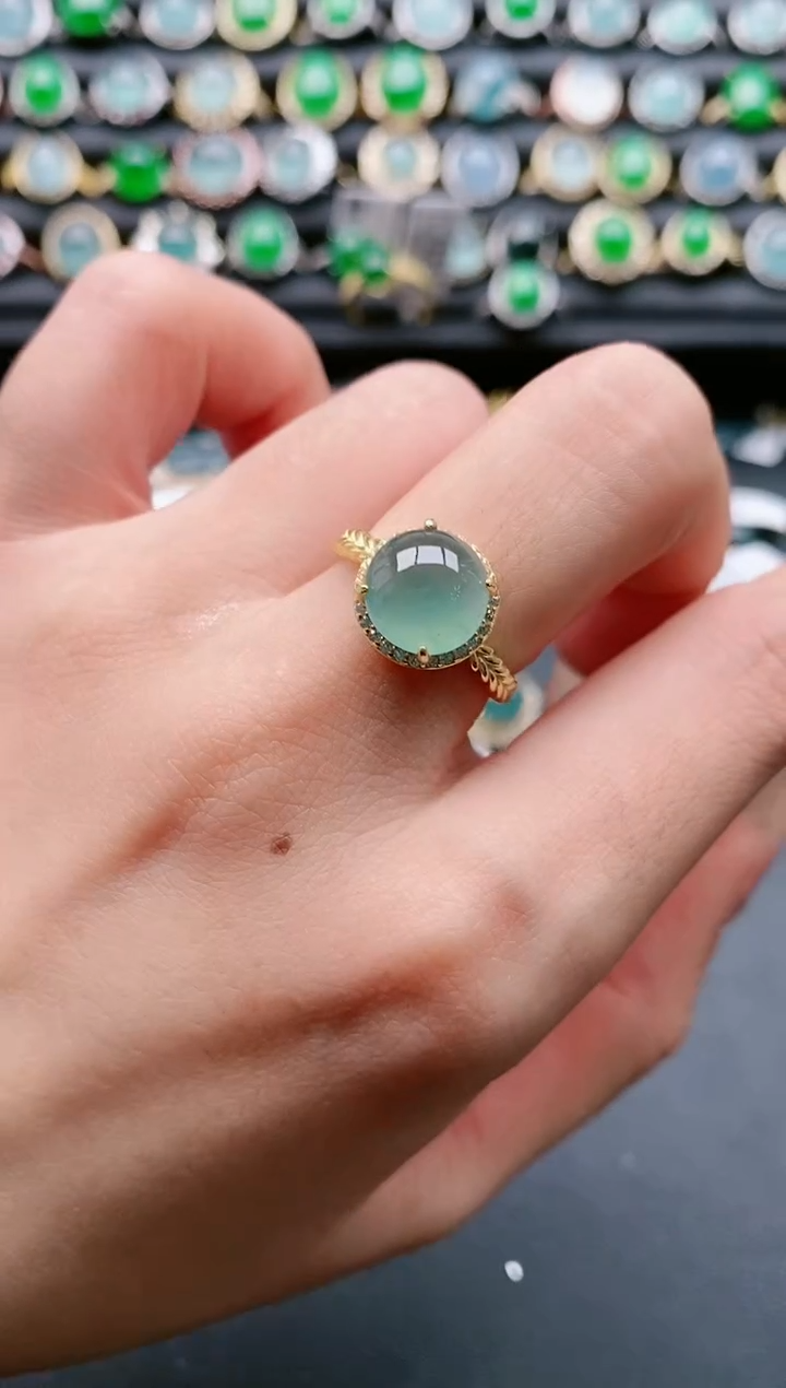 【闪购商品】翡翠戒指银S925镶嵌11111