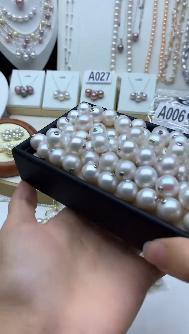 淡水珍珠银S925镶嵌吊坠(不含链)多样性发其一