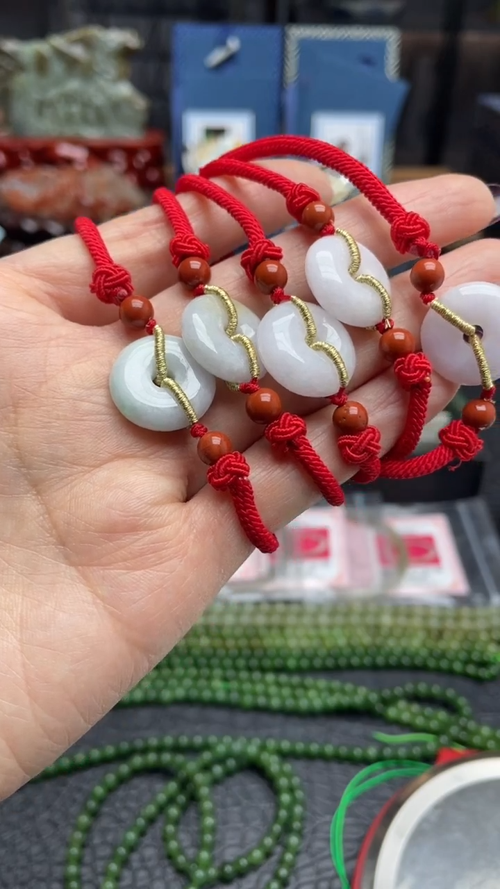 未镶嵌手链翡翠天然翡翠平安扣手链