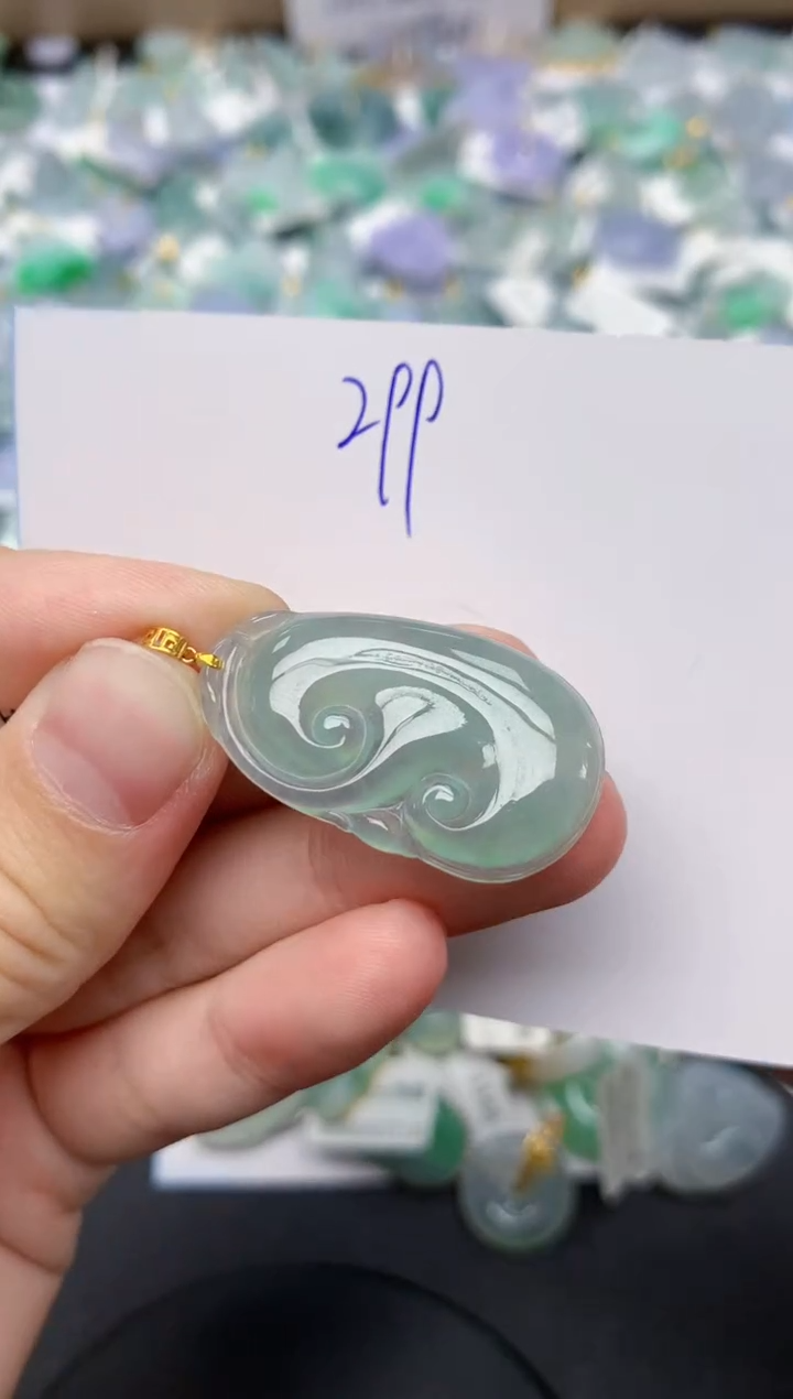 翡翠18K金镶嵌颈饰天然缅甸A货翡翠百元以上9元证书费自理