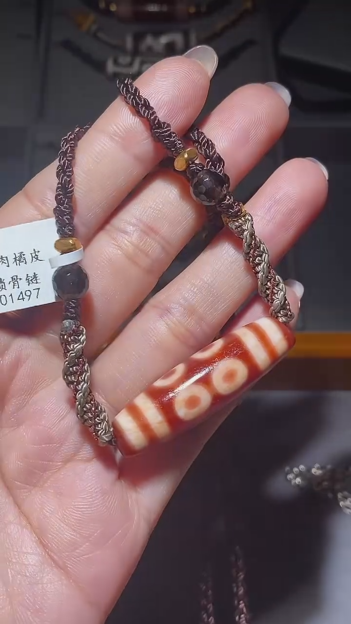 【闪购商品】玛瑙/玉髓颈饰未镶嵌Y62445红肉八y锁骨链