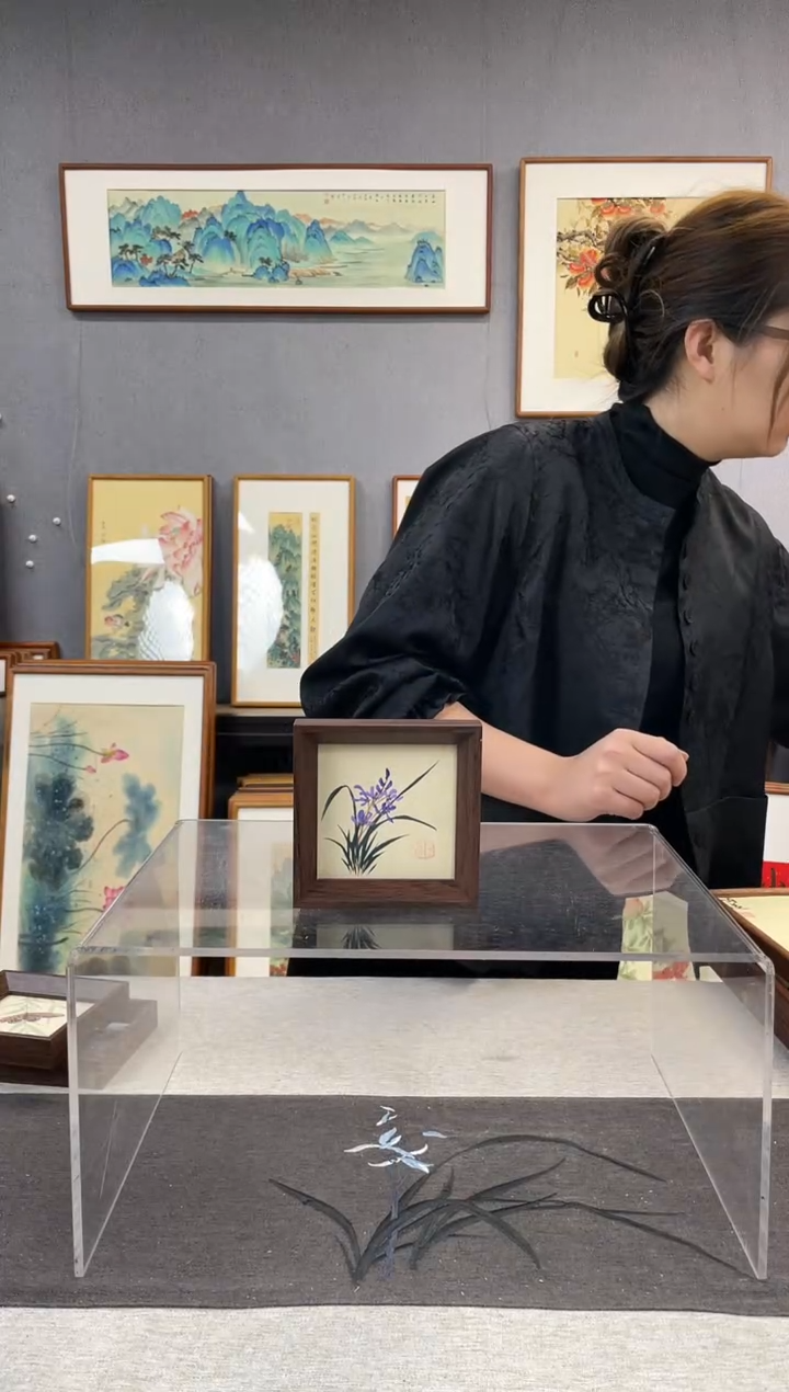 【闪购商品】国画5寸-小摆台作品-兰花