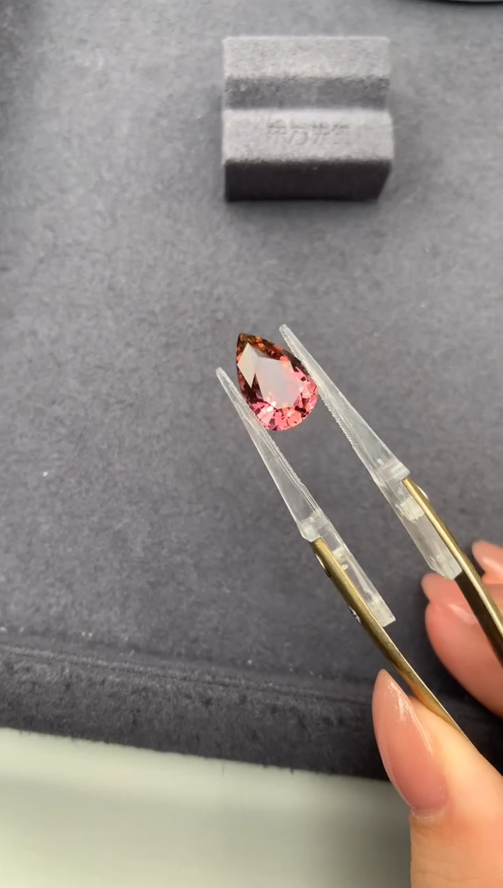 未镶嵌珠宝半成品碧玺4.2ct粉碧玺 定制  FH