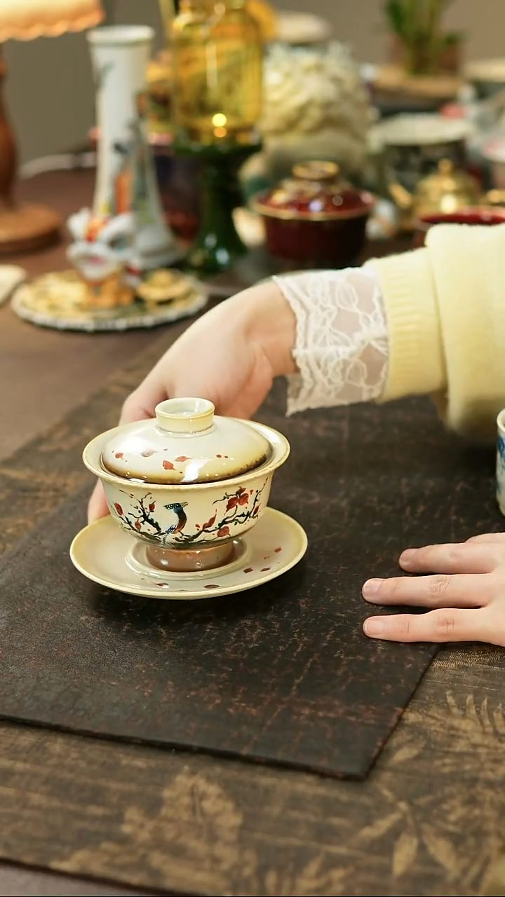 景德镇陶瓷杯碗柴烧多人