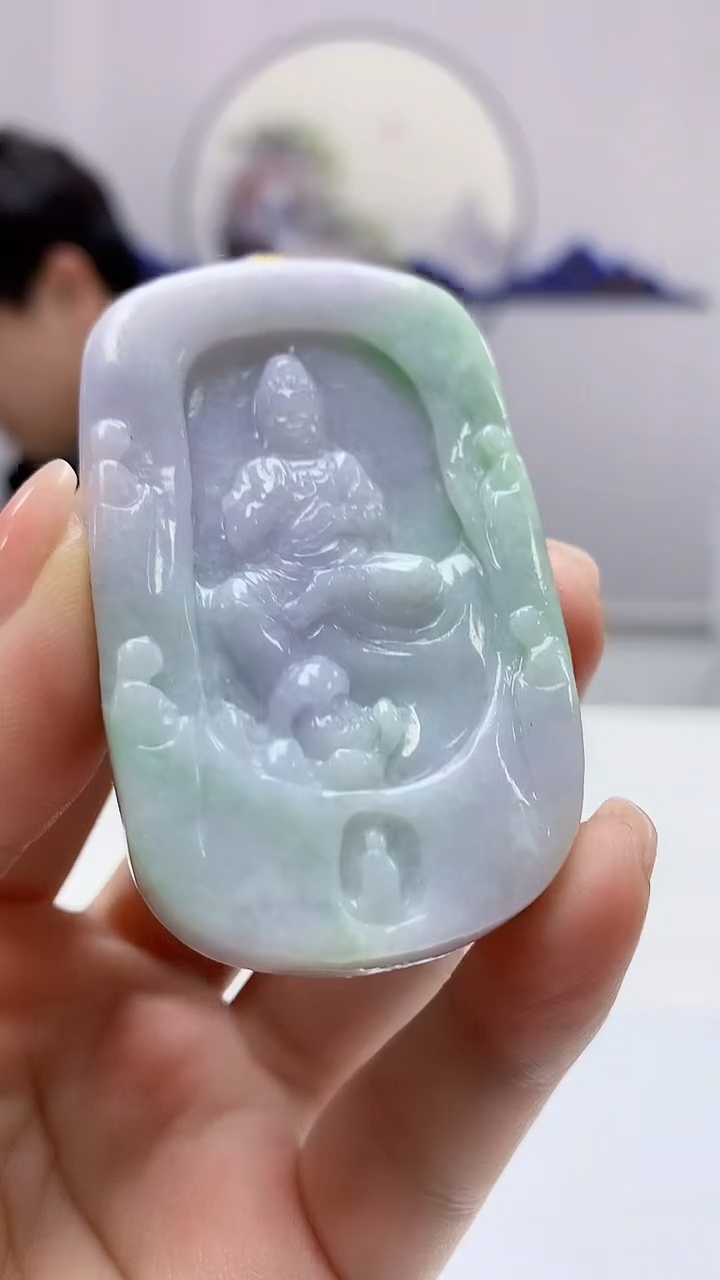 【闪购商品】定制翡翠未镶嵌5145mm-毛货挂件46