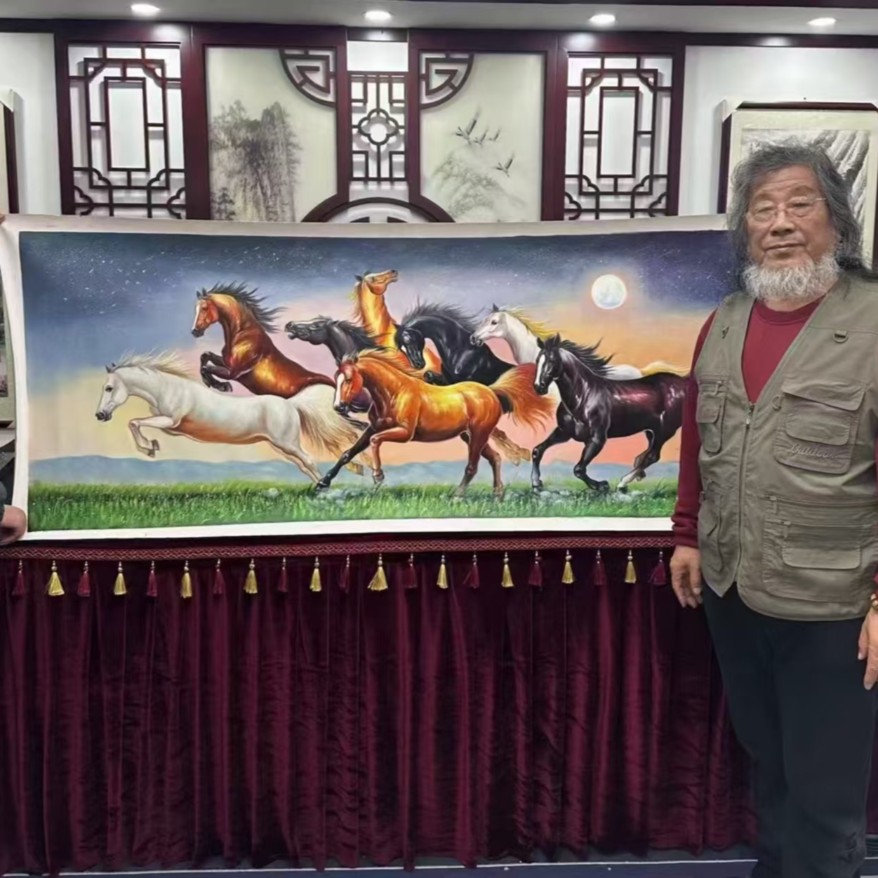 王志武《皓月星辰》油画 国墨堂