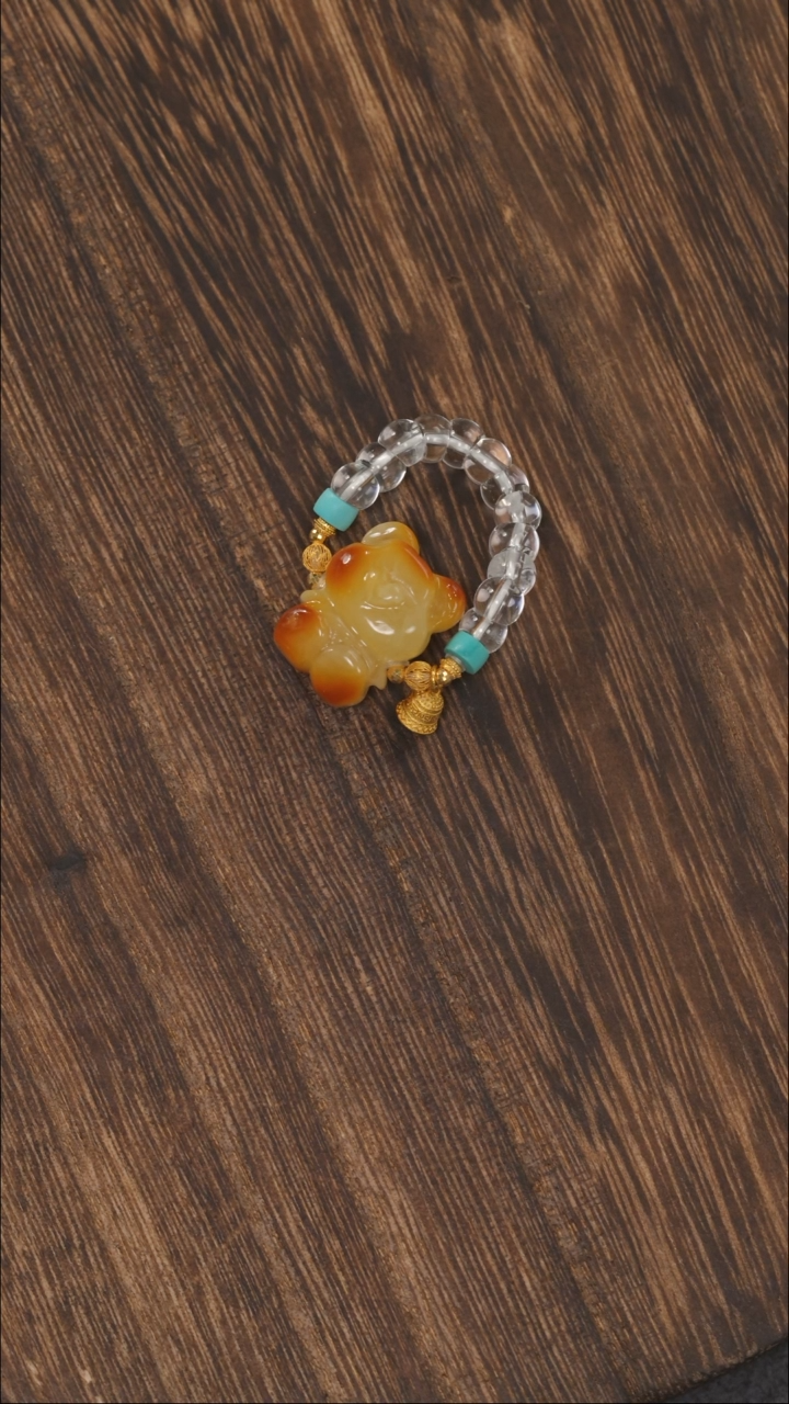 绿松石18K金镶嵌戒指1