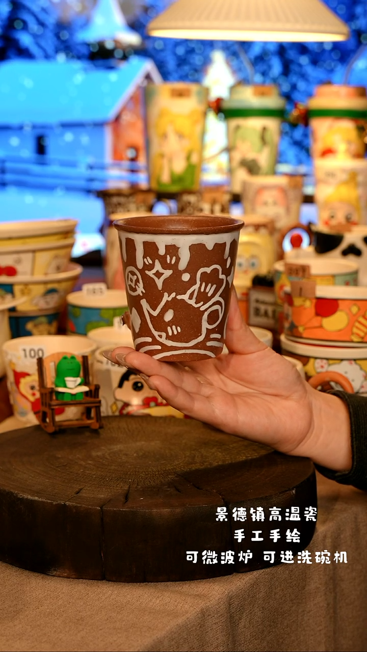 陶瓷020景德镇陶瓷设计师款高温陶瓷手工手绘