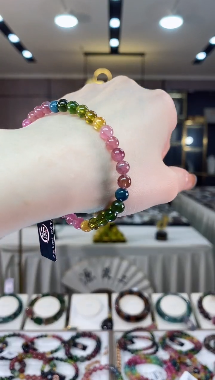 【闪购商品】碧玺单圈手串5mm+未镶嵌一物一证dan