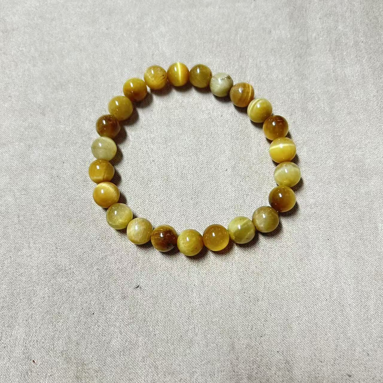 金色虎眼石单圈手串