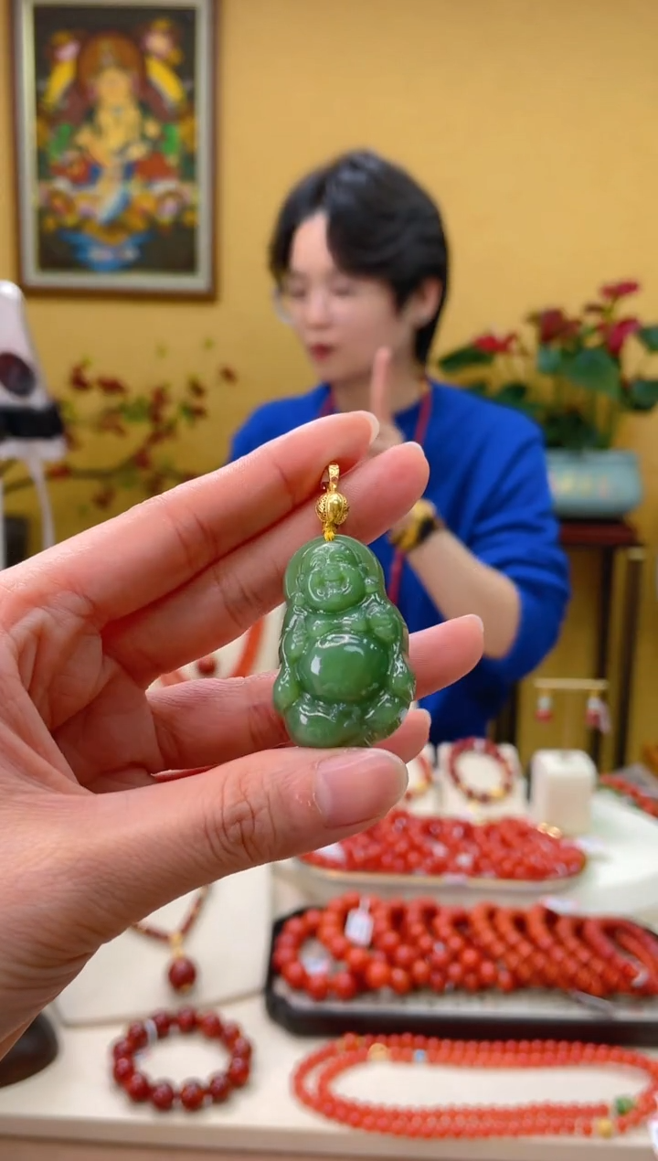 【闪购商品】和田玉颈饰18K金镶嵌82@@ZY50112035