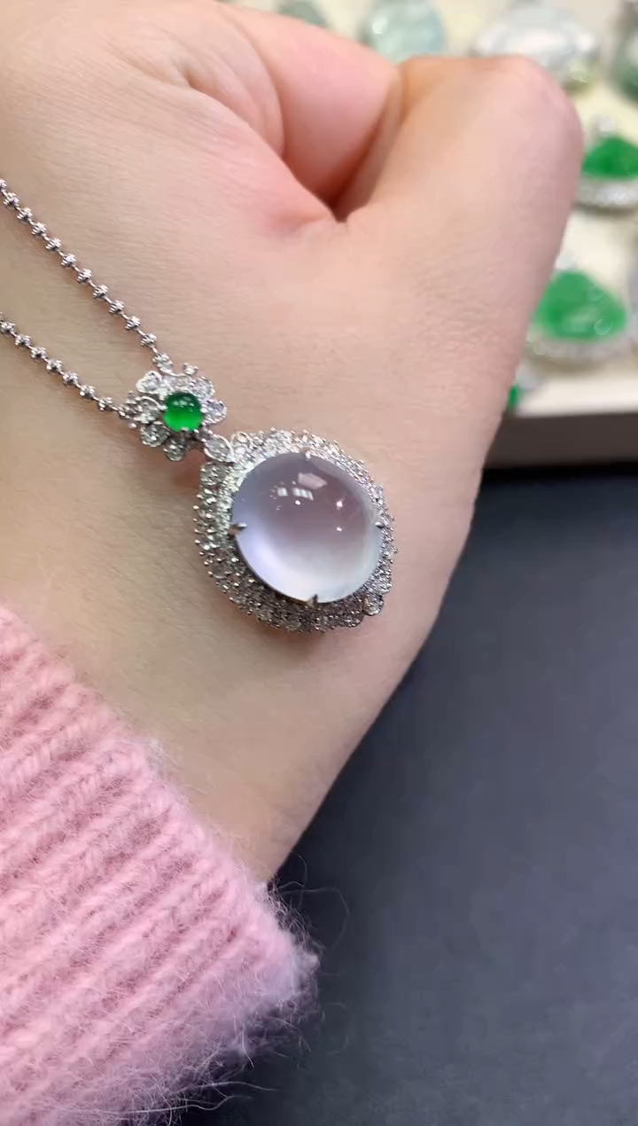 【闪购商品】翡翠颈饰18K金镶嵌B154   