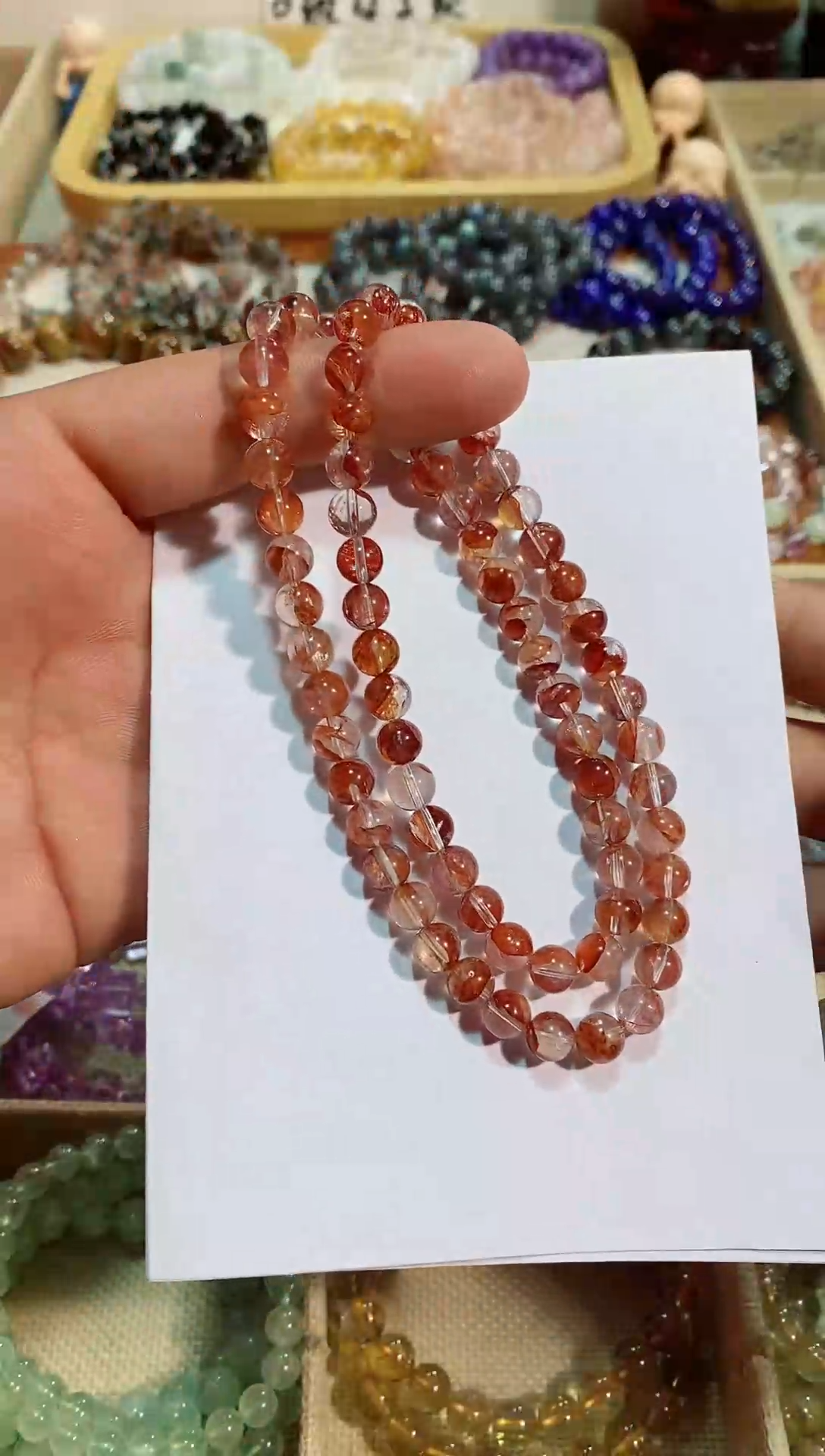 【闪购商品】水晶手链未镶嵌锦鲤胶花多圈 (多样性发其一）