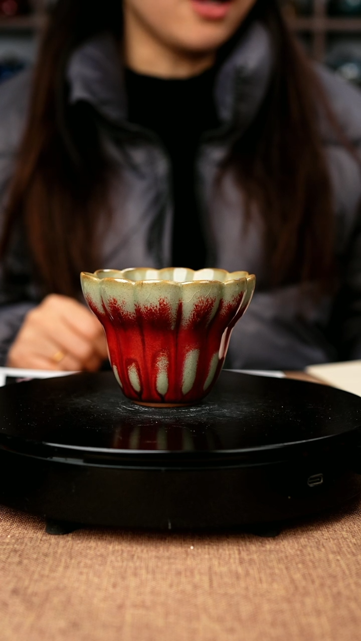 【闪购商品】595#国工一级品原矿钧瓷炉钧釉佛手杯