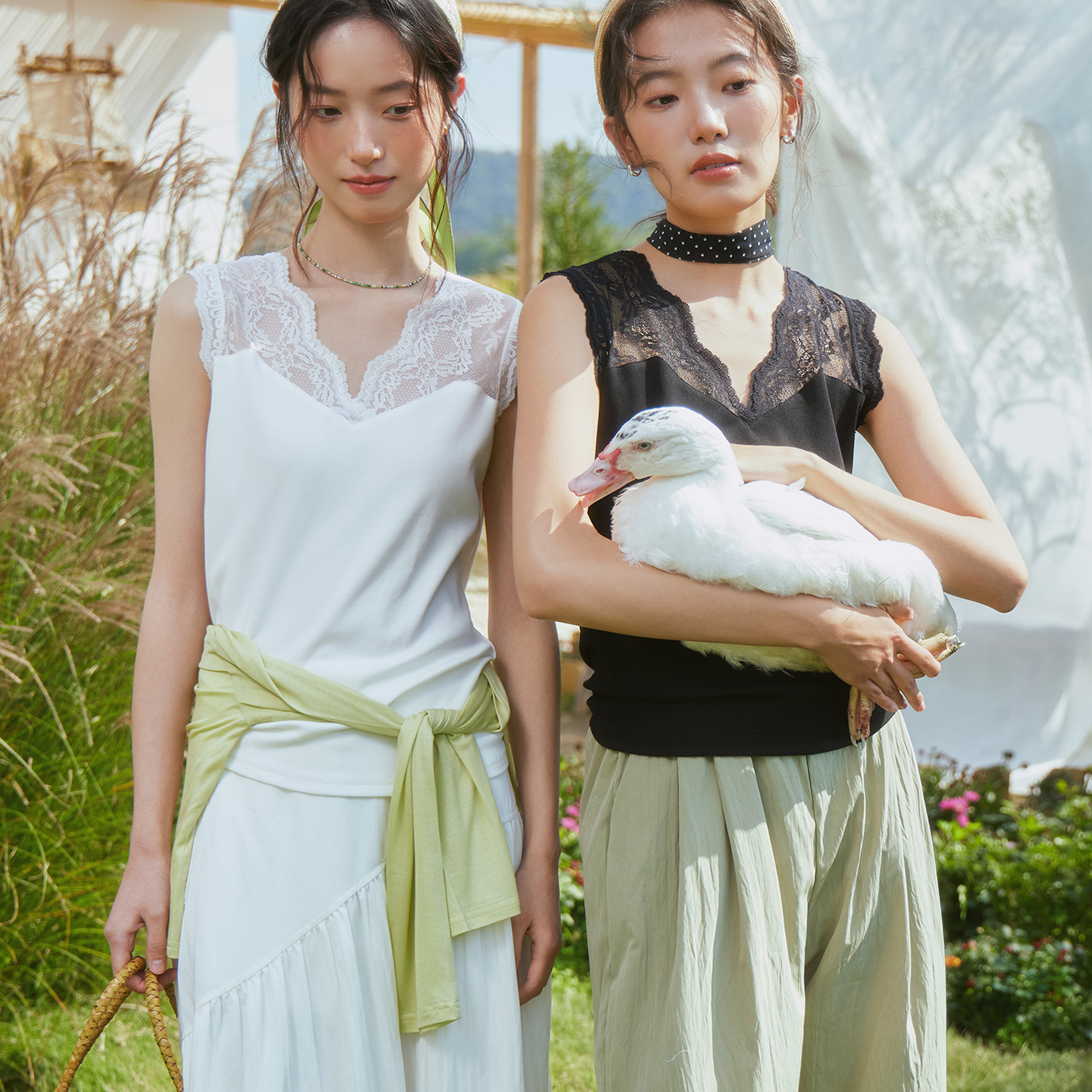 10V765简约修身型简约通勤背心吊带法式打底气质女士背心