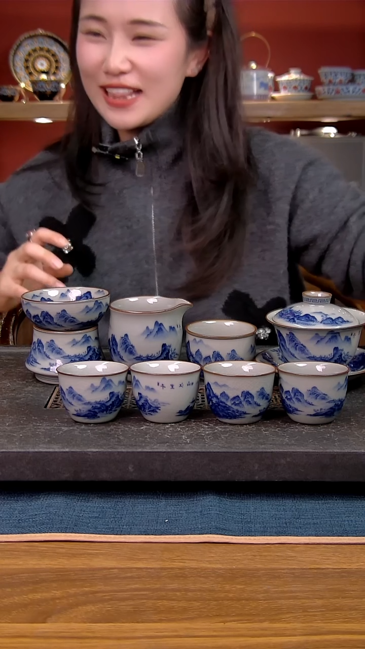 简装家用款4件套 老陶泥开片纹陶瓷茶具