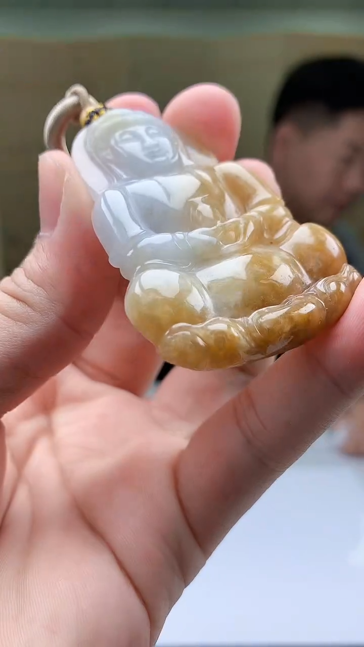 【闪购商品】定制翡翠未镶嵌 4917bb-毛货挂件87