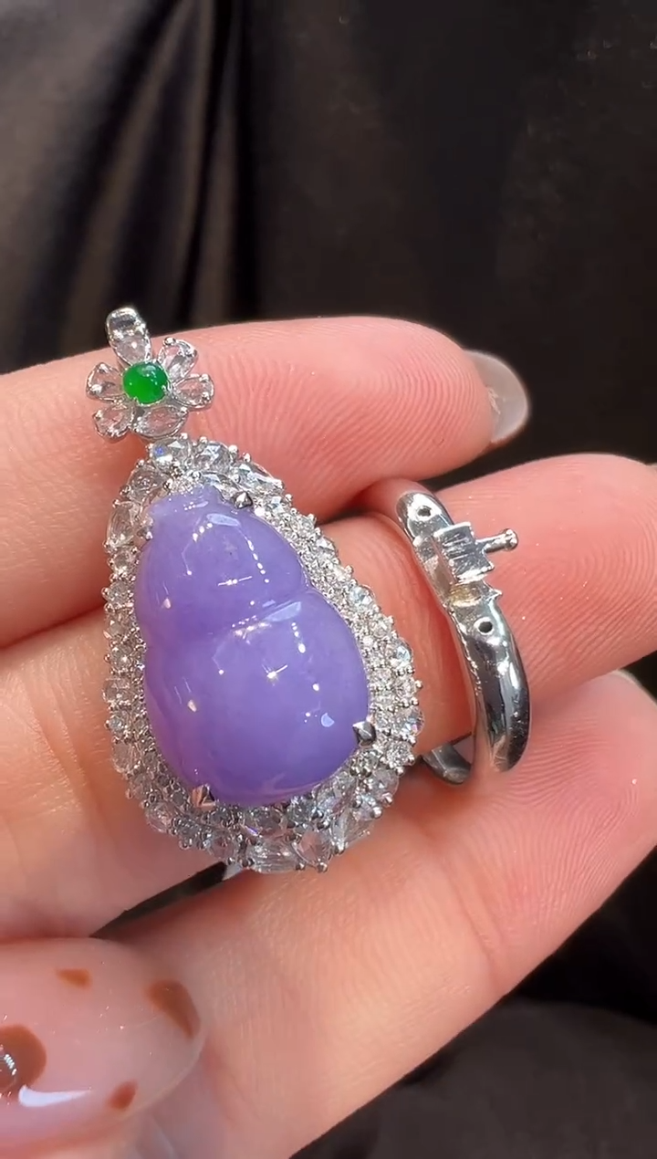 18K金镶嵌戒指翡翠AL6