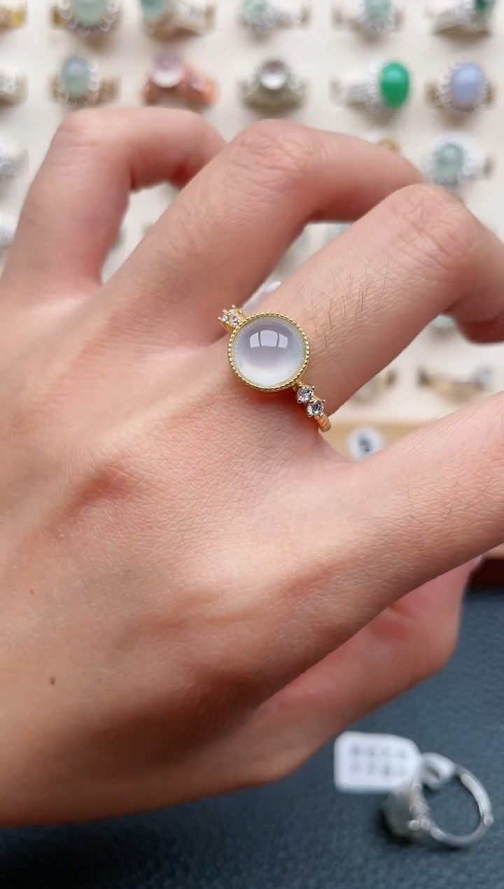 【闪购商品】翡翠戒指银S925镶嵌1111