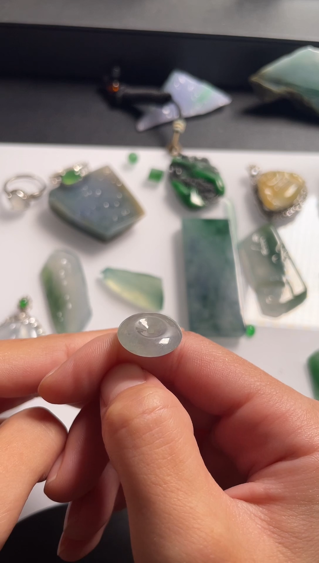 裸石翡翠彩**堡天然A货翡翠