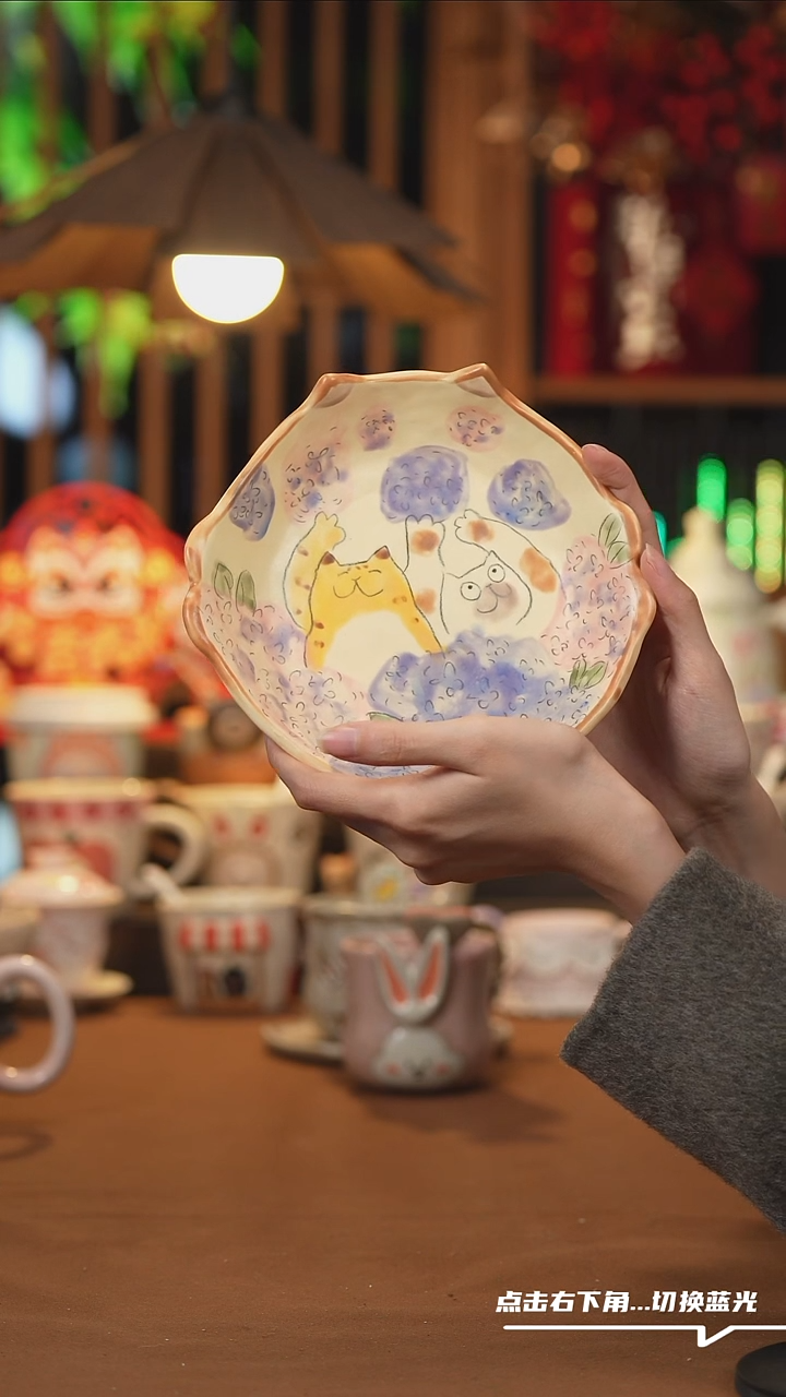 【闪购商品】杯子A1141创意手绘陶瓷水杯