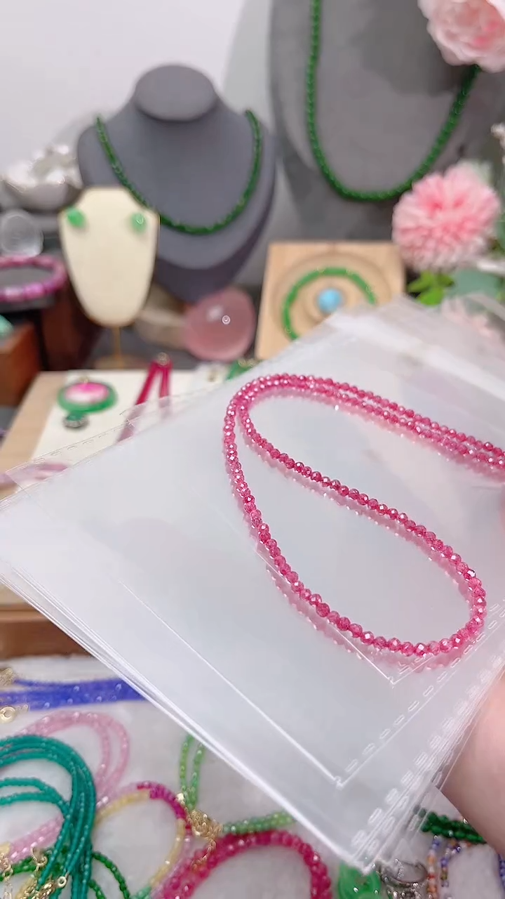 颈饰彩色蓝宝石银S925镶嵌帕帕拉恰99