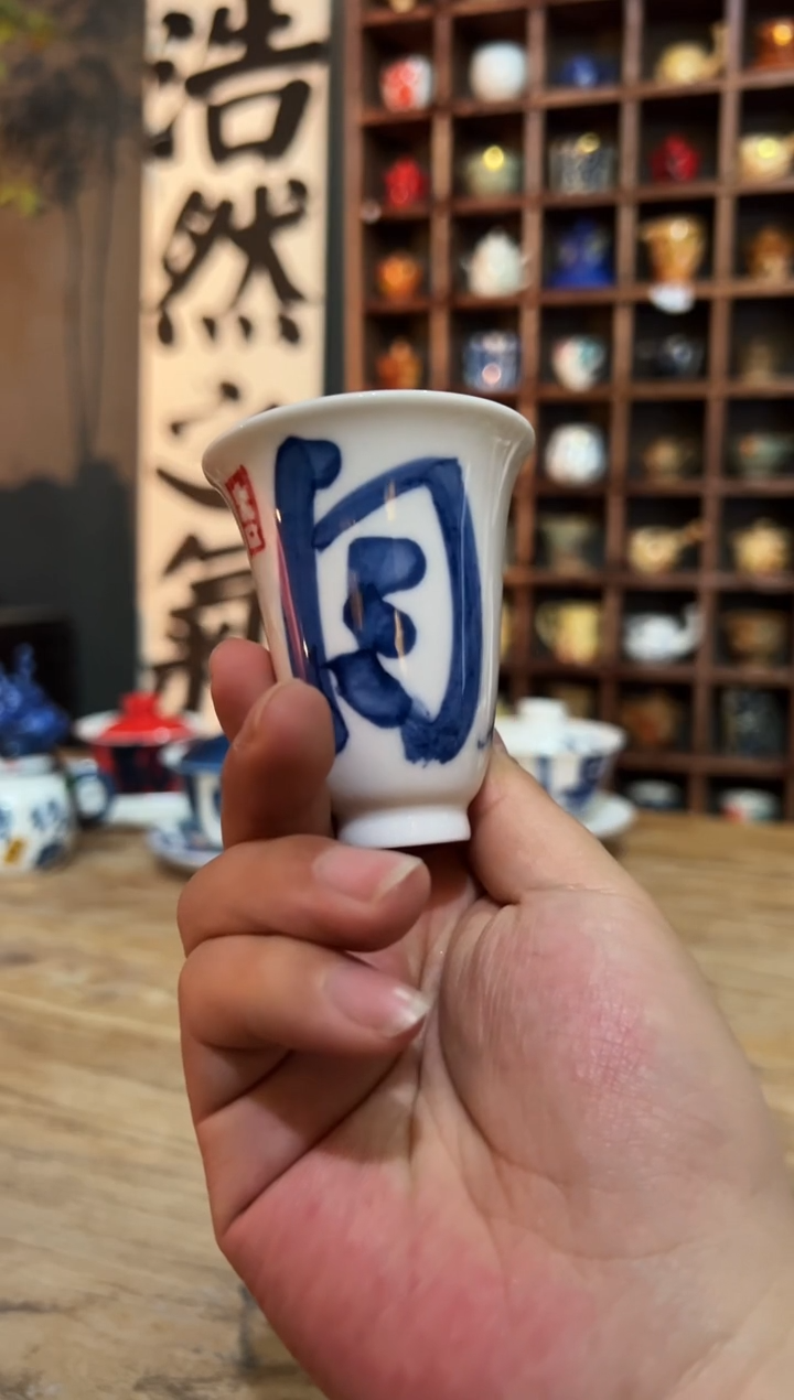 观云听雨原创手绘茶具