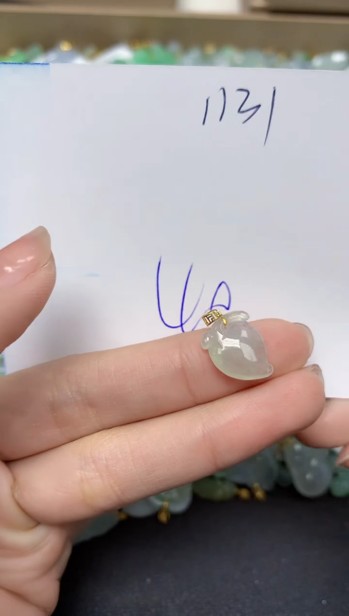 【闪购商品】翡翠颈饰18K金镶嵌天然翡翠A货