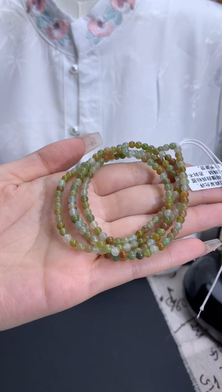 【闪购商品】翡翠手链未镶嵌卡3.7mm