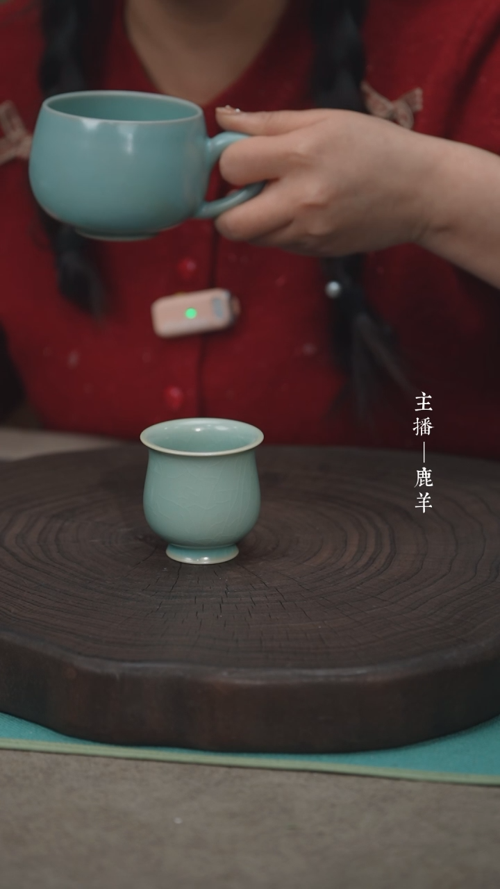 【闪购商品】卷足玉兰杯-汝瓷张海英-羊
