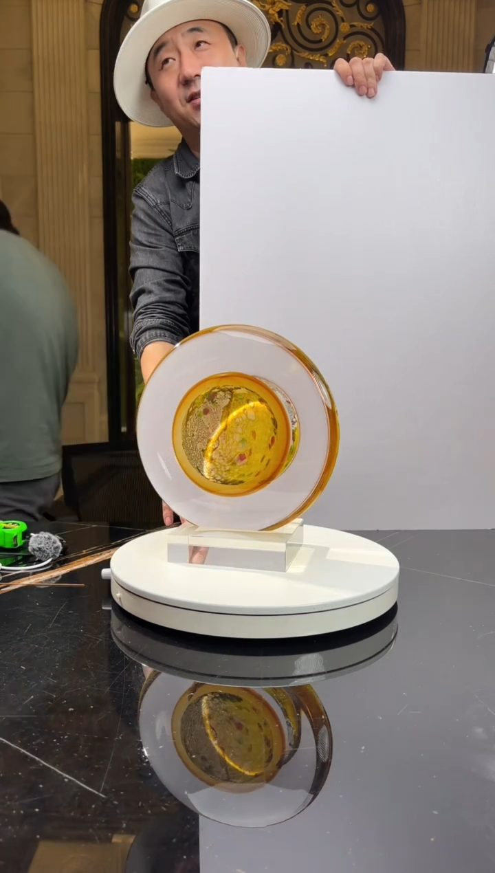 【闪购商品】茶宠AJ05156行星+14*16透明底座 