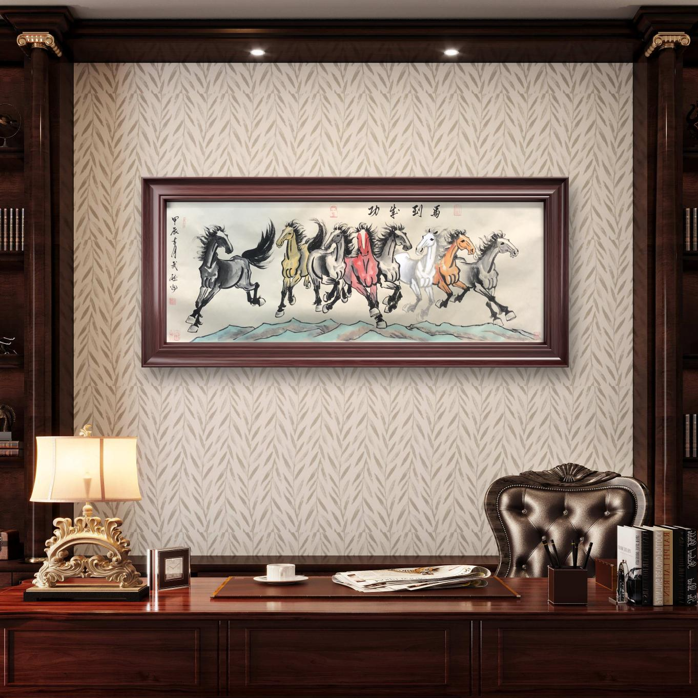 臧武斌作品 马到成功 小六尺