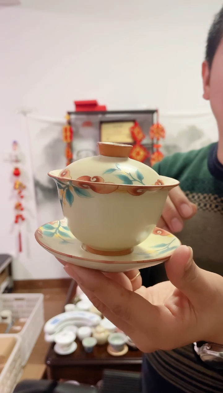 【闪购商品】【瓷心匠物】直播间福利专款黄汝桂枝盖碗